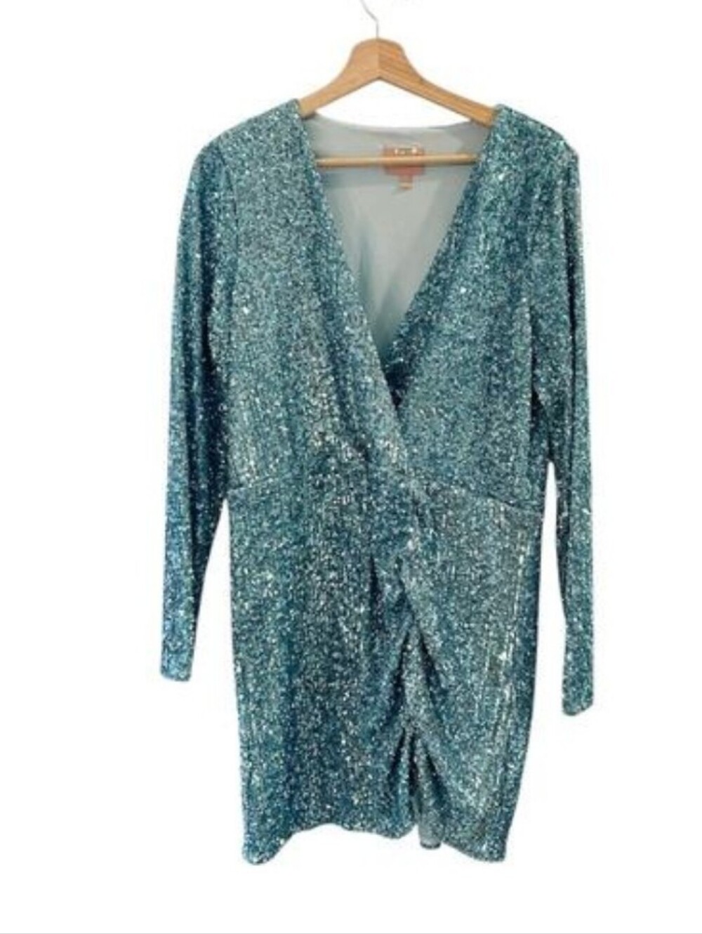 Show Me Your Mumu Party Hope Sequin Dress in Frosty Blue Sequin XL - Picture 2 of 4